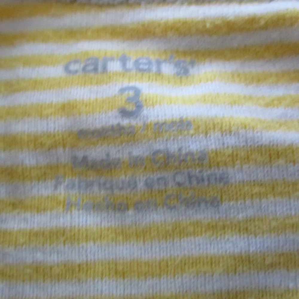 Carters Bodysuit Bundle Infant Boys 3M Orange‎ Yellow Daddy Striped Short Sleeve